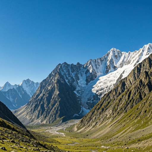 Rugged mountain pass in the Altai range